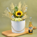 Bright Mixed Flowers & Beer White Box
