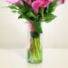 Gracious Pink Calla Lilies Glass Vase