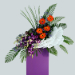 Mesmerising Mixed Flowers Purple Cardboard Stand