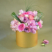 Premium Mixed Flowers Designer Golden Vase