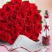 Red Roses And Message In Bottle