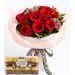 Red Roses Bouquet N Ferrero Rocher