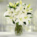 Serene Arrangement of Lovely White Lilies
