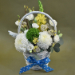 Serene Mixed Flowers Round Basket