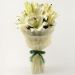serene white oriental lilies bouquet