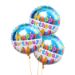 Vivid Roses Bunch With Birthday Balloon
